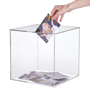 Custom transparent clear foldable drop front acrylic plastic detachable box display box for shop stores