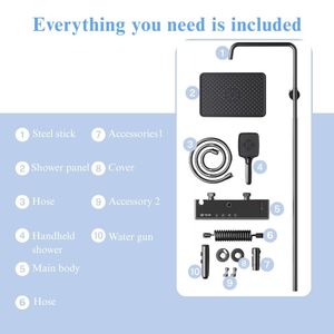 Conjunto <span class=keywords><strong>de</strong></span> Ducha Digital con 10% <span class=keywords><strong>de</strong></span> Repuestos Gratis: Mezclador <span class=keywords><strong>de</strong></span> Latón Sólido Tipo Piano, <span class=keywords><strong>Filtro</strong></span> <span class=keywords><strong>de</strong></span> <span class=keywords><strong>Agua</strong></span> Integrado, Pantalla LED Hidroeléctrica GG - Product Image 4