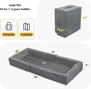 Cama de Espuma Plegable y Portátil para Niños de 1 a 6 Años, con Funda Lavable, Compacta para Viajes y Uso en el Hogar, de Fábrica OEM - Product Image 3