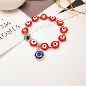 Turkish Blue Eye Palm Elastic <b>Bracelet</b> Evil Eye Minimalist Jewelry Gift Accessory Yiwu Origin Zinc Alloy Charm <b>Bracelet</b> - Product Image 2