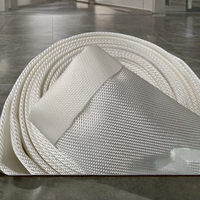 Tuyau d'incendie haute pression 16 bars en toile polyester PVC blanc, tube épais de 3 pouces, 20m, durable
