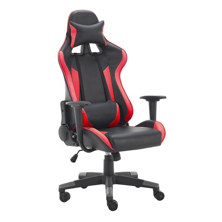 Pc desktop computer running leather recliner Led game chair with footrest