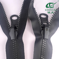 Fermeture éclair en plastique ignifuge et imperméable avec curseur réversible en plastique ignifuge pour combinaison anti-feu, uniforme de sécurité, vêtements de travail