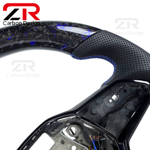 Volante de Fibra de Carbono Forjado para VW/Volkswagen <span class=keywords><strong>Golf</strong></span> <span class=keywords><strong>8</strong></span> MK8 Passat Touareg Tiguan Polo GTD MK7 MK6 R-Line CC Jetta - Product Image 2