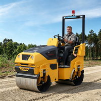 Compacteur vibrant routier de 1,5 tonne, petit compacteur tandem à entraînement hydraulique, prix compétitif, haute performance