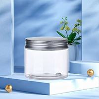 Logo personnalisé Pp métal/plastique bouchon à vis rond 50g mini clair PET à paroi épaisse pot de crème pour les yeux conteneur blanc pot lourd