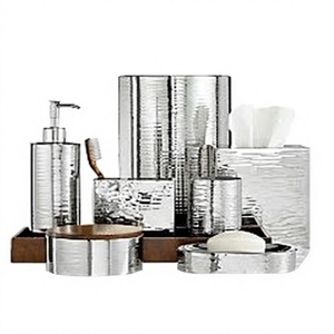 Ensemble de salle de bain en acier inoxydable pour hôtels haut de gamme, maisons modernes et projets d'aménagement intérieur de salles de bain sophistiquées - Product Image 1