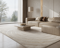 Großhandel Maßgefertigter Moderner Geometrischer Mikrofaser-Jacquard-Teppich |   Maschinell gefertigt, rutschfest, umweltfreundlich, maschinenwaschbar