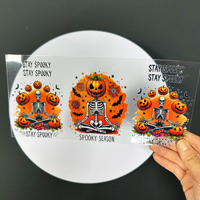 Personnalisation en gros : Autocollants de transfert UV DTF à motif dessin animé pour décorations DIY sur tasses et verres