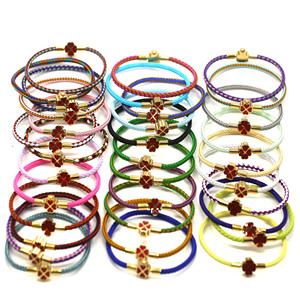 Bracciale fatto a mano con chiusura a cuore 18K in <span class=keywords><strong>filo</strong></span> di acciaio alla moda con stringa braccialetto di <span class=keywords><strong>amicizia</strong></span> fai da te - Product Image 6