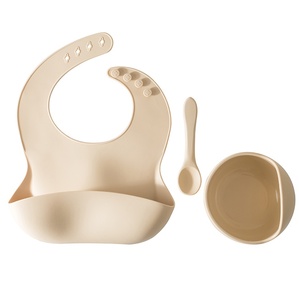 Silicone Baby Bib Waterproof Adjustable Neck Toddler Kids Mealtime <b>Apron</b> Design 024 Custom Logo Wholesale - Product Image 2