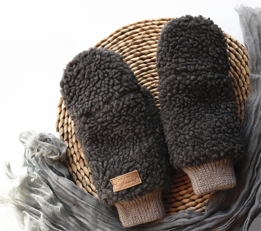 Женские Дамские Новинка; Лидер продаж; Модная зимняя куртка высокого качества из плотного теплого искусственного подстежка на искусственном меху Перчатки Флип-Топ варежки оптовая продажа с фабрики