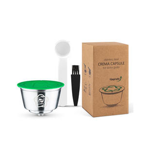 Cafetera de Acero Inoxidable, Ecológica y Sostenible, Nueva Versión, Cápsulas de Espresso Recargables, Cafetera <span class=keywords><strong>Dolce</strong></span> <span class=keywords><strong>Gusto</strong></span> - Product Image 1