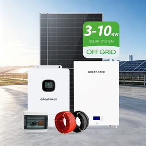 Complete <b>Kit</b> Home 10KW 5KW <b>Off</b> <b>Grid</b> Hybrd Power Battery Storage <b>Solar</b> Energy System - Product Image 1
