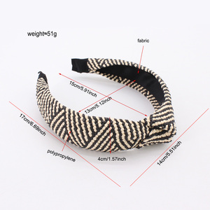 IFOND Bandeaux larges tressés style <span class=keywords><strong>bohème</strong></span> pour femmes, parfaits pour le quotidien et les vacances à la plage - Product Image 3