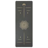 Tapis de yoga et de fitness en caoutchouc naturel PU extra large, noir, antidérapant, écologique, avec logo personnalisé, gravure laser et impression