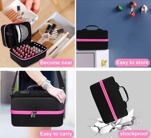 Free Sample Double Layers <b>Nail</b> <b>Polish</b> Storage <b>Organizer</b> Bag <b>Nail</b> <b>Polish</b> Carrying Case - Product Image 2