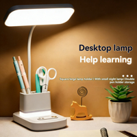 Lampe de bureau LED blanche multifonctionnelle, batterie grande capacité, veilleuse et lampe de lecture pour dortoir étudiant et chevet