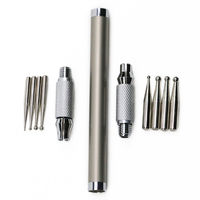 BIN Nail Salon Fournitures Strass Picker Dotting Pen Double Ened Matel Poignée Manucure Nail Art DIY Décoration Outil
