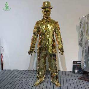 Traje de <span class=keywords><strong>espejo</strong></span> Festival Dj Traje de <span class=keywords><strong>espejo</strong></span> dorado Traje de mosaico Trajes de mosaico Traje de baile de mosaico de vidrio - Product Image 6