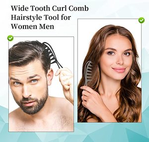 Peigne démêlant et lissant professionnel de haute qualité pour coiffure, à dents larges, design requin, en plastique - Product Image 3