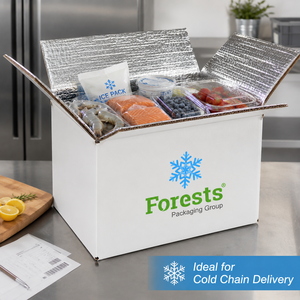 Aluminum Foil Insulated Shipping <b>Box</b>, Thermal Cooler Cardboard <b>Box</b> For Frozen Food Seafood Meat Fruit Cold Chain Packaging - Product Image 4
