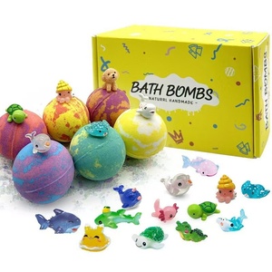 Bombes de <span class=keywords><strong>bain</strong></span> moussantes véganes bio pour enfants avec jouet surprise à l'intérieur, bulles riches, anniversaire, vente en gros, fabricant OEM - Product Image 1