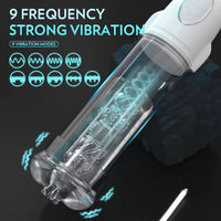 Machine de masturbation automatique pour homme avec fonction rotative, 12 modes de vibration, silicone médical, étanche IPX7, charge magnétique
