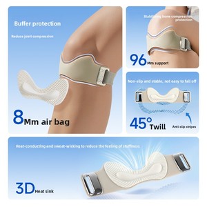 1 pièce Bande de soutien rotulienne en silicone réglable pour genouillères, sangles de sport pour la course et l'escalade, protection du genou, attelle de genou - Product Image 4
