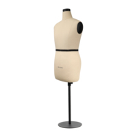Mannequin de couture pour homme DE-LIANG, demi-corps, en fibre de verre, base en métal, haut de gamme, pour couturier, modèle de couture, 48 cm, pose debout