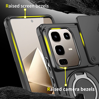 Étui de protection antichoc magnétique en TPU+PC avec support rotatif à 360° et protection coulissante anti-traces de doigts pour Infinix Hot 60 Pro Plus
