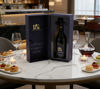 Cajas de Vino de Cartón Rígido Hechas a Mano, Cajas de Regalo de Lujo para una Sola Botella de Vino o Copa de Champán