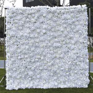 Fondo de pared de flores de boda decoración de flores 8ft X 8ft Pared de flores artificiales para decoración de fiesta - Product Image 5