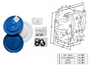 Bomba Neumática de Diafragma de Plástico de 1/4 de Pulgada, Bomba de PP <span class=keywords><strong>BSK</strong></span> de Tamaño Mini para Sistema de Dosificación - Product Image 5