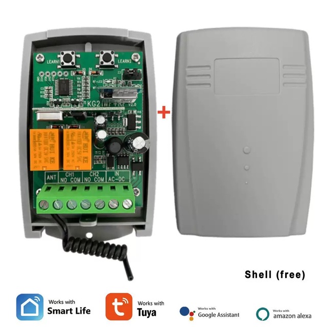 Universal Wireless Remote Control TUYA WiFi Smart Switch for 433Mhz 7-32V 85-250V Fixed Rolling Code Remote Control Receiver
