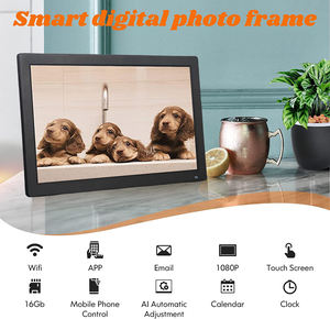 ألبوم صور رقمي يثبت على الحائط 18.5 بوصة مع إطار أكريليك وساعة وشاشة عرض فيديو إلكترونية ومستشعر حركة يدعم MP3/MP4/AVI بدقة 1366×768 - Product Image 5