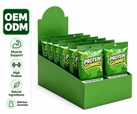 Gummies protéinés à marque privée, nutrition sportive, soutien musculaire, sans sucre, gummies naturels, OEM ODM