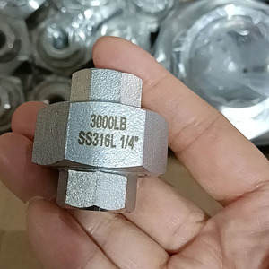 MSS SP-83 단조 스테인리스 스틸 유니온 ASTM A182 F304/F316L ASME B16.11 클래스 3000 암나사 ISO 9001:2008 인증 - Product Image 5