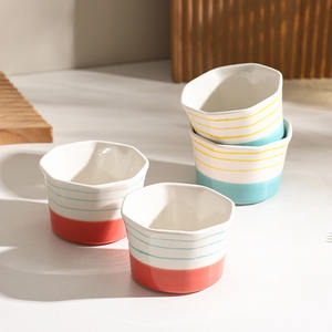Vente en gros de ramequins en céramique <span class=keywords><strong>plat</strong></span> de cuisson allant au four pour pouding plats en porcelaine crème brûlée mini bols de service - Product Image 6