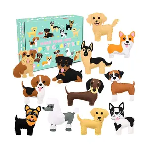 Con Chó Con Craft Kit Trẻ Em Tự Làm Crafting Và May Đặt Con Chó Nhồi Bông Plushie Cho Cô Gái Và Chàng Trai Giáo Dục Người Mới Bắt Đầu May