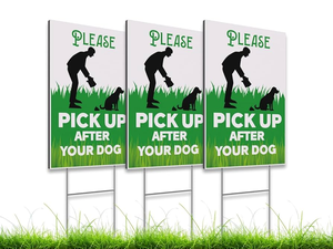 Letrero de seguridad para excrementos de perro con estacas en H, ecológico, duradero, para limpiar después del perro, buen vecino - Product Image 6