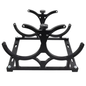 Auso-Racing <b>Nitrous</b> <b>Bottle</b> Mount 7-Inch Dual Slot Fits 10Lb 15Lb Cylinders Aluminum Alloy Black - Product Image 4