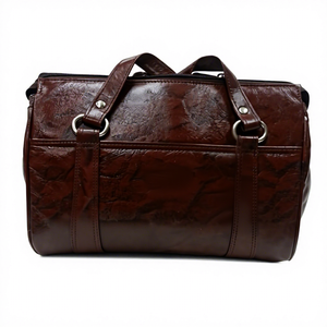 Pochette en cuir véritable écologique pour femme, style traditionnel indien, de luxe, imperméable, avec fermeture éclair, double sangle et chaîne, durable et portable - Product Image 1