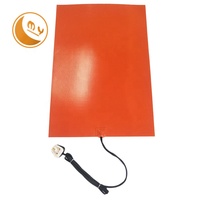 Calentador de goma de silicona de 5v, 12v, 24v, tamaño personalizado, sartén de aceite eléctrica flexible, almohadilla de calefacción, calentador de batería de coche