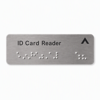 Panneaux Braille en Acier Inoxydable, Étiquettes Braille Personnalisées pour Équipements Hospitaliers