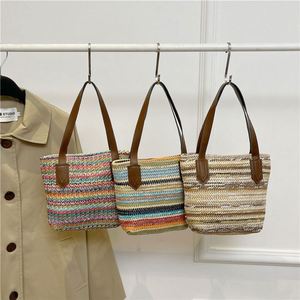 Bolso de Playa de Rafia Tejida, Grande, Natural, para Mujer - Product Image 2