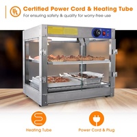 Vitrine chauffante électrique commerciale de comptoir, certifiée Energy Star, capacité de 50 plateaux/heure pour les tartes