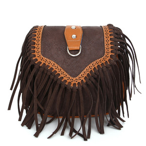 2024 <span class=keywords><strong>carnaval</strong></span> bohemio Hobo Vintage mujer bandolera con borlas Faux PU cuero Azteca Sling bolso <span class=keywords><strong>de</strong></span> hombro para mujer - Product Image 6
