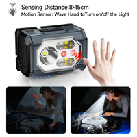 Lampe de charge USB avec capteur de mouvement nocturne, mode lumière rouge auxiliaire, éclairage nocturne, indice d'étanchéité IP44, source de lumière tricolore