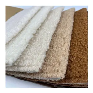Fornecedor tecido têxteis-lar estofos tecido boucle teddy boucle tecido poliéster para móveis de sofá
